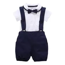 Hermoso Conjunto Tirantes Azul Para Niños 