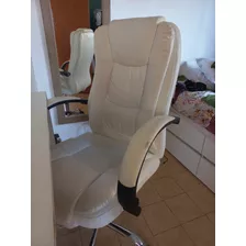 Silla Sillon De Escritorio Blanca Usada Para Retapizar