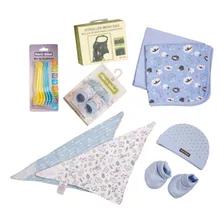 Set Oferta Combo49 Bebe Ajuar 6 Piezas Celeste Baby Shower