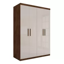 Guarda Roupa Miami Casal Quatro Portas Malbec Off White