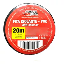 Fita Isolante Antichama Preta 20 Metros 0,13x18mm Uso Geral