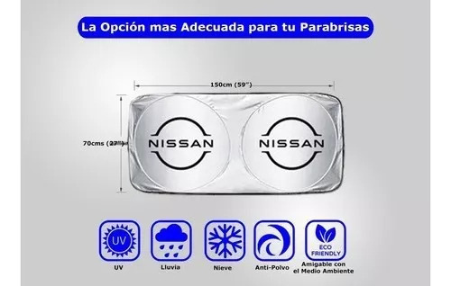 Parasol Vehicular Sedan Nissan Pulsar 2020-2023 Logo T1 Foto 2