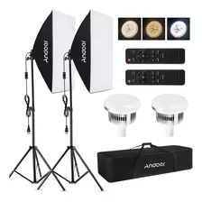 Kit De Luces De Estudio Fotografico Andoer 2m Set Softbox