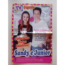 Revista Pôster Tv Mania Nº 63 - Sandy E Júnior - 2002