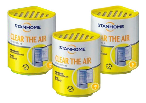 Stanhome Clear The Air Desodorante Refrigerador Pack 3 Pzas