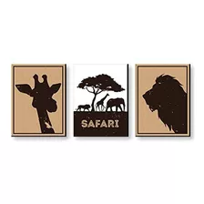 Safari Salvaje Animales De La Selva Cuarto De Niños Arte D