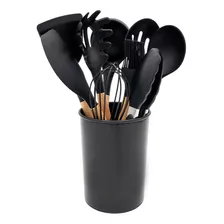 Set De Utensillos De Cocina 12 Accesorios - Negro