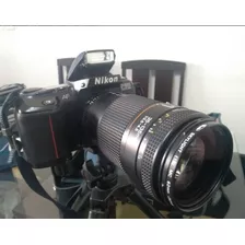 Câmera Nikon F-601 + Lente 35-135 + Case + Acessórios