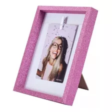 Porta Retrato Clip Glitter - Rosa