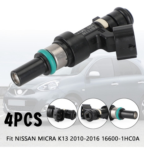 4 Inyectores De Combustible For Nissan Micra K13 2010-2016 Foto 4