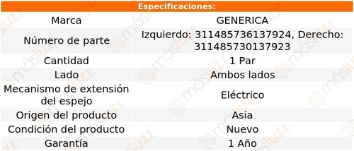 Kit Espejos Elect Dodge Durango 04/09 Generica Foto 2