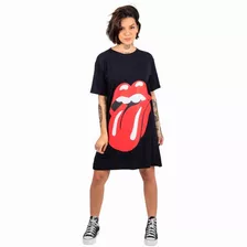 Vestido T-shirt Stones - Preto