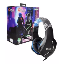 Auricular Gamer Con Microfono Luces Negro/azul Epgmr150 