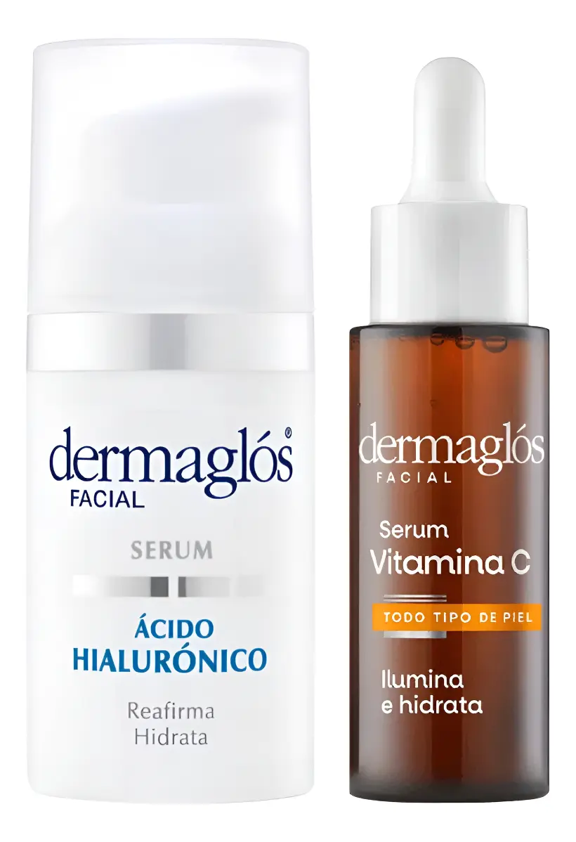 Kit Serum Facial Dermaglos Vitamina C + Ac Hialuronico