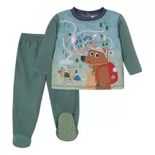 Pijama Bebé Niño Conjunto Polar Sustentable Verde H2o Wear