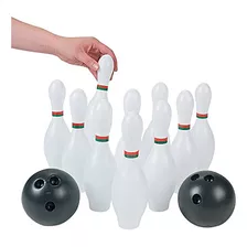 Juego De Bolos Para Niños, 10 Bolos De Plástico Y 2 Bolas, J