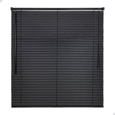 Persiana Horizontal 160x130cm Pvc 25mm Cortina Sala Quarto Cor Preto