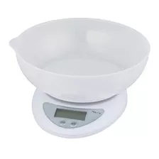 Balança De Cozinha Digital 5kg Alta Precisão Dieta Nutrição Capacidade Máxima 5 Kg Cor Branca