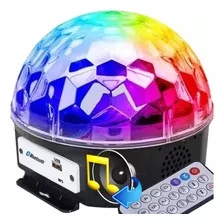 Globo Bola Maluca Luz Giratório Rgb Bluetooth Balada