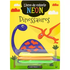 Livro De Colorir Neon: Dinossauro, De Todolivro. Editora Brasileitura, Capa Mole Em Português, 2023