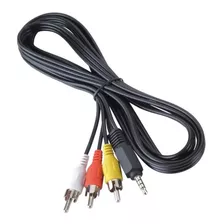 Cable Audio Y Video Adaptador Av 3 En 1 3.5mm A Rca 1 Mtr