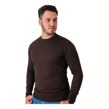 Sueter Casaco Masculino Blusa Frio Lã Tricô Gola Redonda