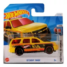 07 Chevy Tahoe Amarillo Hot Wheels C24 Tarjeta Corta