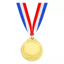 100 Medallas Deportiva Metálica C/cinta 6,5cm Forcecl