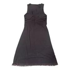 Vestido Entallado Escotado Modal/lycra Corto T. S Chocolate 