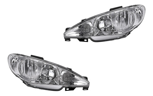 Par De Faros Depo Peugeot 206 2001 2002 2003 2004 2005 2006 Foto 5