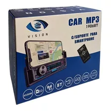 Som Carro Automotivo Car Mp3 1906bt Usb Sd Fm Suporte Cel