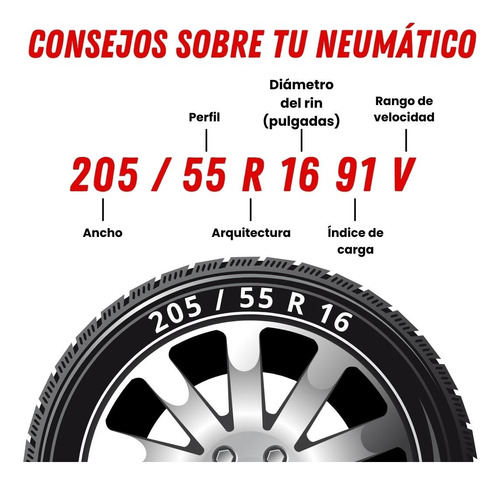 Pacdos Llantas 205/55r16 Good Year Eagle Sport 2 91v Msi Foto 6