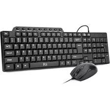 Rii Rk203 - Juego De Teclado Y Ratón Con Cable, Diseño De.