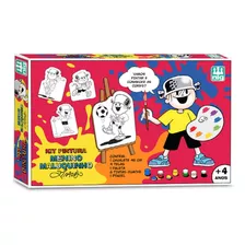 Menino Maluquinho Pintura Infantil Cavalete +tintas+4 Telas