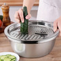 Tigela Com Ralador De Aço Inox Para Cozinha Silver