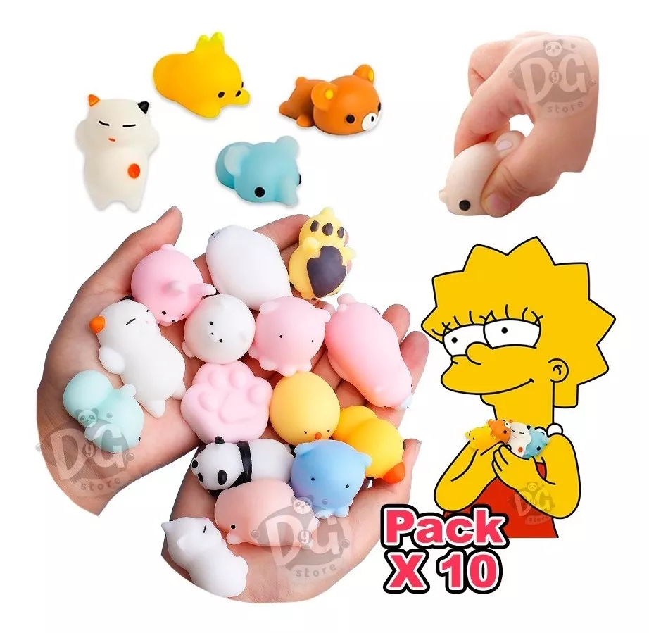 Mochi Muñeco Squishy Kawaii Antiestrés Fidget Toys Pack X 10