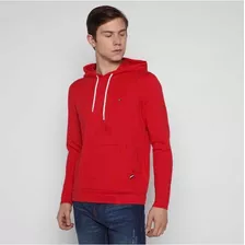 Sudadera Hoodie Tommy Hilfiger Logo Original Rojo Hombre