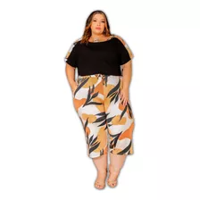 Conjunto Feminino Calça+blusa Plus Size Tamanho Especial 56