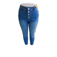 Calça Jeans Sawary Mom Azul Com Botões Metálicos