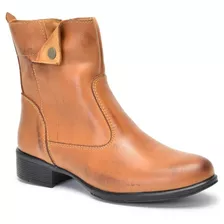 Botas Femininas Em Couro Legítimo Cano Curto Bmbrasil 2150