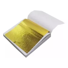 100 Folhas Ouro Comestivel Bolos Artesanato 9 X 9cm