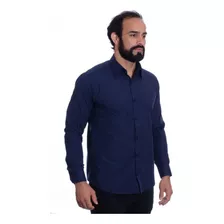 Camisa Masculina Social Azul Marinho Tamanhos 1 A 8