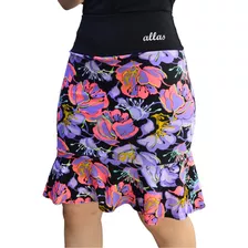 Short Saia Fitness Evangélica Allas Cós Alto Uv 50+ Academia