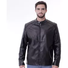 Jaqueta De Couro Masculino Slim Não Encolhe E Desbota