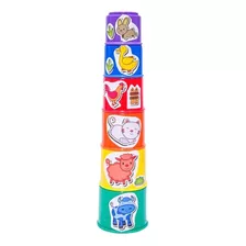 Juego Torre Apilable Animales Y Numeros Bebes 