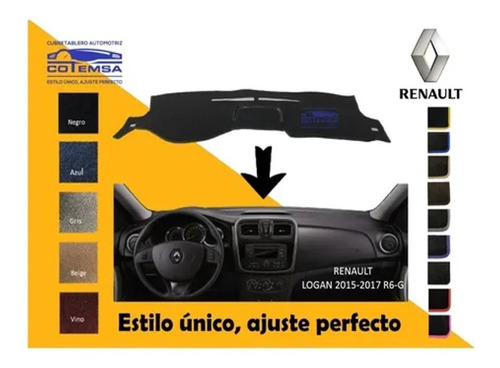 Cubretablero Bordado Renault Logan Modelo 2015 - 2017