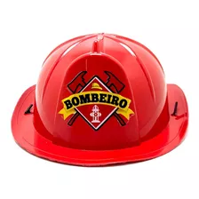 Capacete Corpo De Bombeiros Chapéu Fantasia P/ Festas 