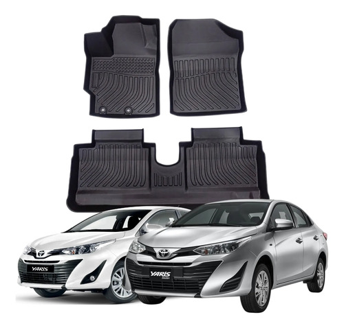 Pisos Calce Perfecto Toyota Yaris Sedan 2014-2022 - 3 Piezas