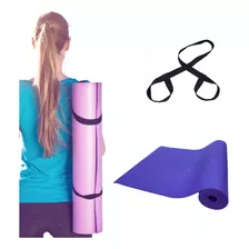 Kit Tapete Pvc Yoga & Pilates + Alça Porta Mat Strap Brinde