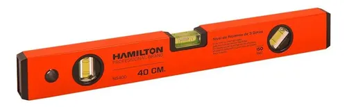 Nivel De Mano 3 Burbujas De Aluminio 400 Mm Hamilton Ns400